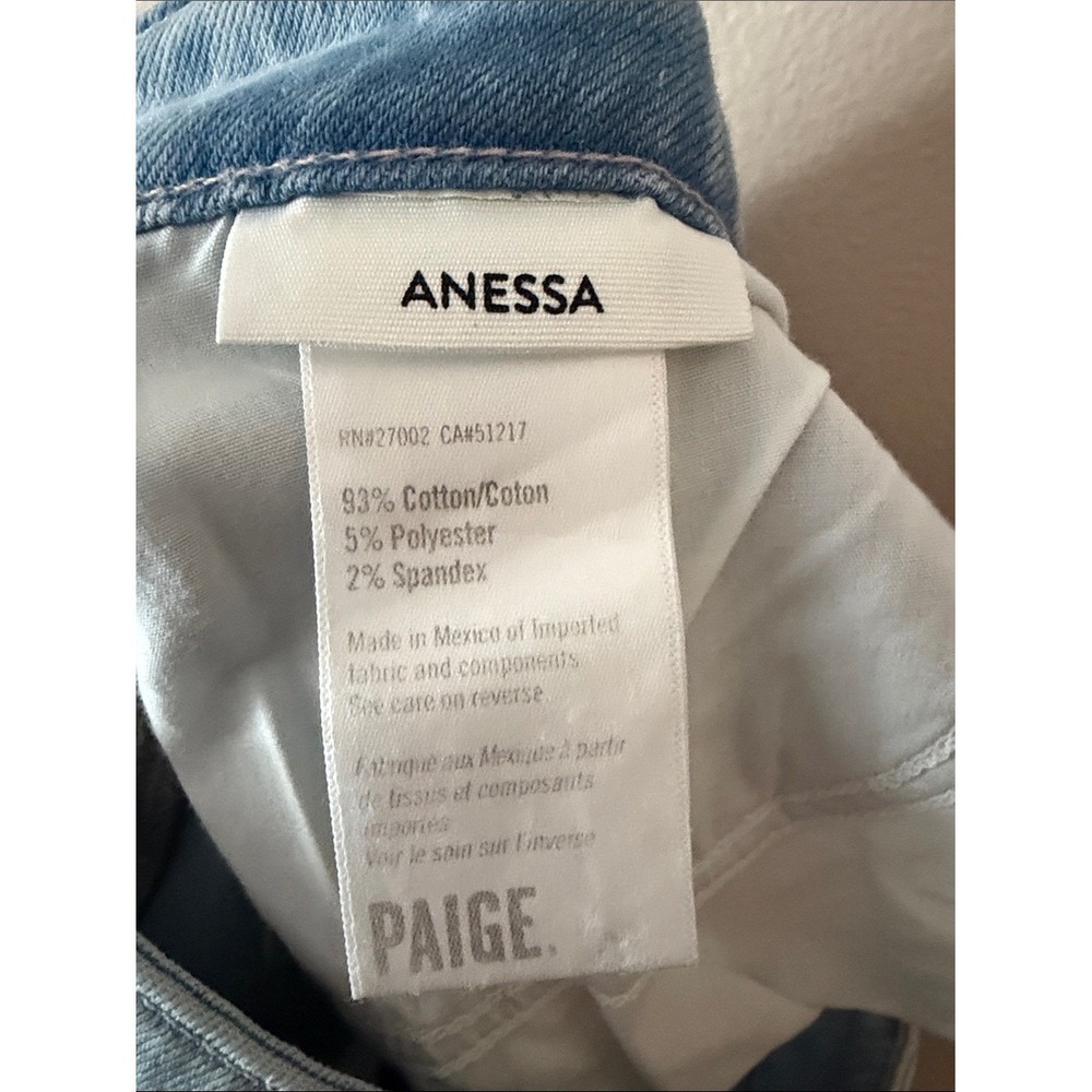 Paige Anessa Wide Leg Ankle Raw Hem Jeans Size 30 - Picture 7 of 8